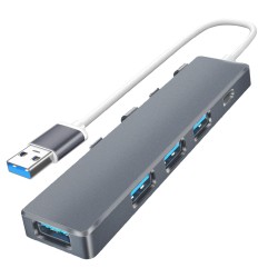 4-in-1 Hub Dock USB C Multi-port Splitter Usb Adapter Station Portable Data Usb Splitter Silver