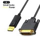 Displayport Dp to Dvi Cable HD 1080p 60hz Converter Adapter Cable for Dell Asus Monitor Projector Computer Hdtv 2m Black