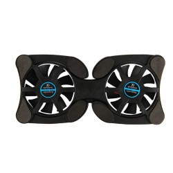 Foldable USB Laptop Cooling Pads with Double Fans Mini Octopus Notebook Cooler Cooling Pad for 7-15 Inch Notebook Laptop  black