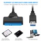 Usb3.1 To Sata Easy  Drive  Cable With Led Indicator Type-c Usb3.0 2-in-1 Hard Drive Adapter Cable Compatible For Windows/vista /xp black_50cm