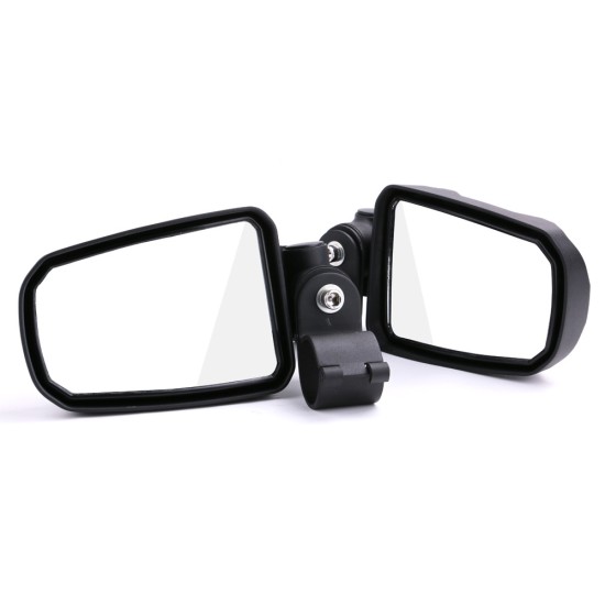 1 Pair 1.75 Inch Side View Mirror Retroreflector Mirror For Various Size Utvs Black