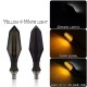 1 Pair Motorcycle Accessories Double-sided Luminous Led Water Turn  Signal Lights Flow mode/yellow+white light