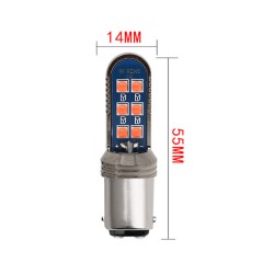 1 Pair Turn  Signal  Lamp 12smd Superbright Led Brake Lights Backup Light 1157 (red light)