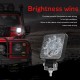 2PCS 10-30V 6000K 48W Car LED Light Mini 3 inch Nine beads Square Lamp Off-road Car Headlights