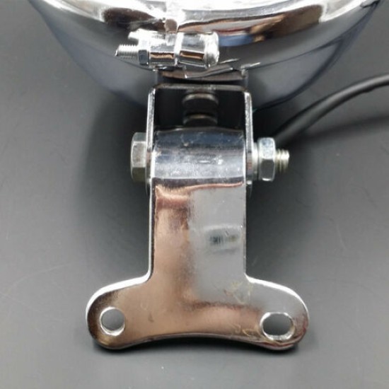 5.5" Chrome Motorcycle Headlight for Cruiser Chopper Cafe Racer Bobber Custom 5.5