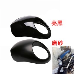 For  Sportster Dyna 883 Motorcycle Front Headlight Cowl Fairing Retro Mask  bright black