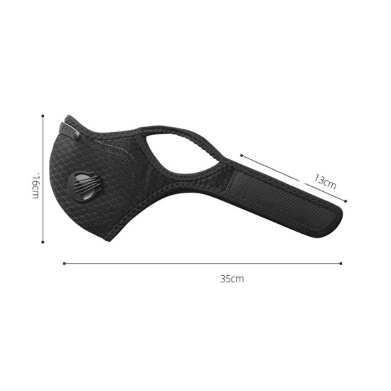 Cycling Mask With Filter Protective Cycling Mask Activated Carbon Anti-Pollution Sport Training Bike Facemask black