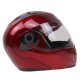 105 Full Face Helmet Electromobile Motorcycle Transparent Lens Protective Helmet Red XL