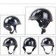 ABS Engineering Plastic Knight Vintage Half Face Motorcycle Helmet Matte black XL