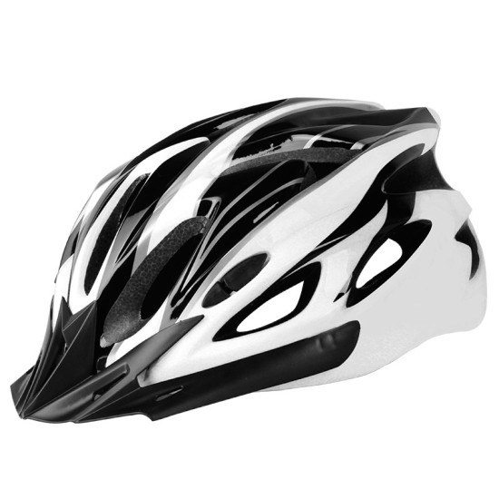 Bicycle Cycling Helmet EPS+PC Cover Integrated-Mold Breathable Riding Helmet MTB Bike Safely Cap Riding Equipment Black yellow_Head circumference 52-60 adjusted