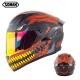 Motorcycle Helmet Anti-Fog Lens sith Fast Release Buckle and Ventilation System Wearable Ergonomic Helmet Suzuki Blue_L