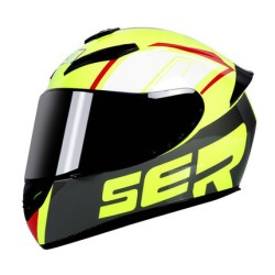 Motorcycle Helmet cool Modular Moto Helmet With Inner Sun Visor Safety Double Lens Racing Full Face the Helmet Moto Helmet Knight Yellow SER_XL