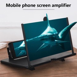 10inch Phone Screen Magnifier Amplifier HD Video Magnifying Phone Bracket Holder white