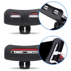4-11 Inch Phone Tablet PC Holder Stand Back Auto Seat Headrest Bracket Support Accessories for iPhone X 8 iPad Mini black