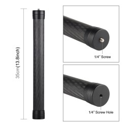 Carbon Fiber Extension Monopod Pole Rod Extendable Stick for Dji Moza Feiyu V2 Zhiyun G5 Spg Gimbal black