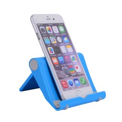 Mobile Phone Tablet Stand Holder Support Portable Adjust Universal Plastic Stand - Blue