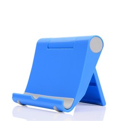 Mobile Phone Tablet Stand Holder Support Portable Adjust Universal Plastic Stand - Blue