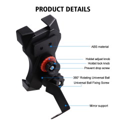 Motorcycle Mobile Phone Holder Electric Bicycle Riding Navigation One-key Shrinking Mobile Phone Holder Motorcycle handle type