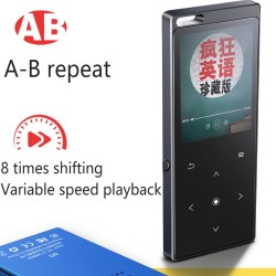 8G Bluetooth MP3 MP4 Player Student MP5 Mp6 Ebook Lyrics English learning support card player Bluetooth version
