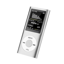 For IPod Style 32GB Portable 1.8in LCD MP3 MP4 Music Video Media Player FM Radio Portable Colorful MP3 MP4 Player Music Video Silver