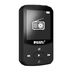 Ruizu X52 Mp3 Mp4 Music Player Wireless Bluetooth FM Recording for Student Sports Running Black
