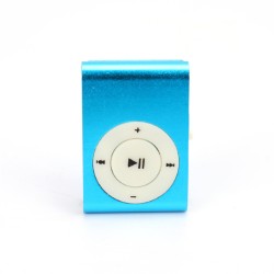 Sport Clip-type Mini MP3 Player Stereo Music Speaker USB Charging Blue