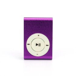 Sport Clip-type Mini MP3 Player Stereo Music Speaker USB Charging Purple