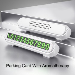 Temporary Car Parking Card Telephone Number Card Night Light Car Phone Number Card Hidden Number Plate black