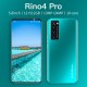 5.8 Inch Rino4 Pro Smart Phone Facial Recognition HD MTK6580 Quad Core 512MB RAM 4GB ROM 4800Mah Android 10.0 Smart Phone Green US Plug