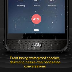 AGM A10 Front placed speaker 5.7" HD+ 4G/6G +128G Android 9 Rugged Phone 4400mAh IP68 Waterproof Smartphone black_4GB+128GB-Russian version