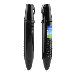 Ak007 Pen Type Mini Mobile Phone 0.96 Inch Screen Gsm Bluetooth Camera Dialer with Voice Recorder Black