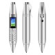 Ak007 Pen Type Mini Mobile Phone 0.96 Inch Screen Gsm Bluetooth Camera Dialer with Voice Recorder Silver