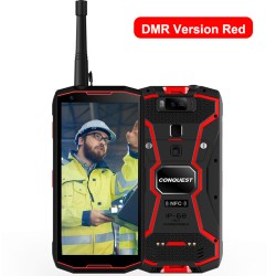 CONQUEST S12 Pro Phone Safety Explosion Proof IP68 4G Mobile Phone 8000mAh Android Rugged Smartphone EU Plug red_6+128GB with intercom