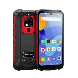 Conquest S16 Rugged Smartphone Ip68 Shockproof Waterproof Android Wifi Mobile Phones 8+128GB red