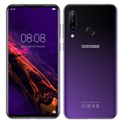 Doogee N20 4G Smartphone 6.3" Waterdrop Screen 4GB RAM 64GB ROM Octa Core 16MP Triple Rear Cameras 4350mAh Purple