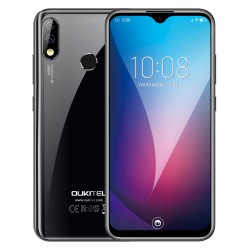 OUKITEL Y4800 6.3" FHD+ Waterdrop Android 9.0 Pie 6+128GB Smartphone Fingerprint 4000mAh 9V/2A Quick Charge Mobile Phone Black