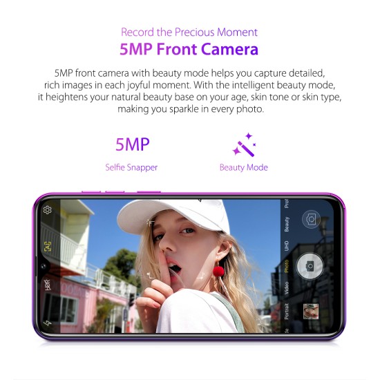 ULEFONE NOTE 7P Quad-core 64-bit 2.0GHz Mobile Phone 6.1-inch HD- in Cell Phone purple