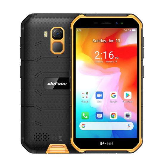 Ulefone Armor X7 5.0-inch Android10 Rugged Waterproof Smartphone Cell Phone 2GB 16GB ip68 Quad-core NFC 4G LTE Mobile Phone black_Non-European version