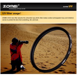 ZOMEI Ultra-Violet UV Filter Lens Protector for SLR DSLR Camera 49mm