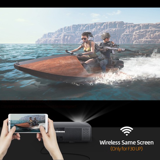 F30UP Wireless Wifi Smart HD 1080P Projector for Business Office European Plug black_European regulations