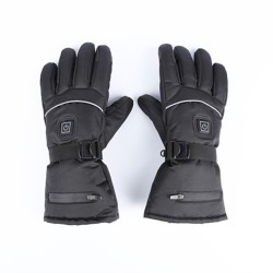 Electric Heating Gloves Rechargeable Lithium Battery Smart Warm Heating Gloves Winter Outdoor Skiing Cycling Black