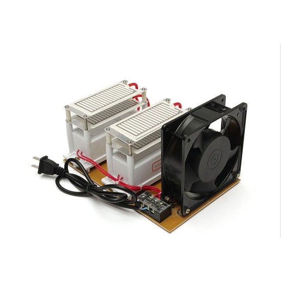 220V 20G Portable Ozonizer Purifier Ozone Generator Air Sterilize Purifier for Home Car European Plug Black and white