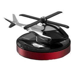 Solar Energy Rotating Helicopter Aroma Diffuser Car Air Freshener Perfume Aromatherapy Ornaments Red