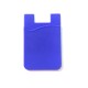 Fashion Simple Adhesive Silicone Card Pocket Money Pouch Case for Cell Phone blue