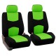 4pcs/set Universal Car Front Seat Cushion Cover Green