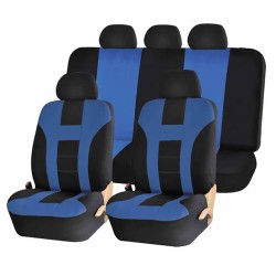 9pcs/4pcs Universal Classic Car Seat Cover Car Fashion Style Seat Cover All black 4pcs/ set