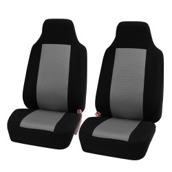 Gray 2pcs/set Universal Car Front Seat Cushion Unique Breathable Cloth Seat Cover Pad