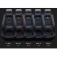 Universal Car Seat Covers 3D PU Leather Set Cushion Full Protector Black and white standard version