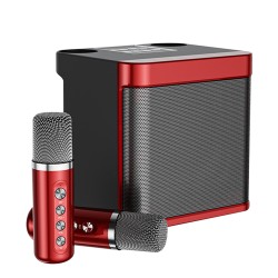 100w Wireless Bluetooth Speaker Dual Microphone Portable Smart Supports Voice-changing Red