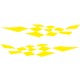 1 Pair Car Stickers Racing Sports Stripe Grid Totem Auto Side Body Decals Car Sticker yellow